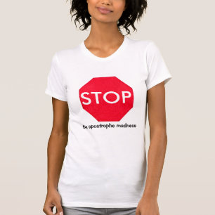 Grammar Guru Stop Sign T-shirt