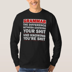 Grammar het verschil tussen het kennen t-shirt