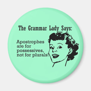 Grammar Lady Apostrophes Magnets Magneet