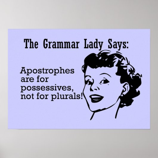 Grammar Lady Apostrophes Posters (Voorkant)