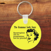 Grammar Lady Apostrophes Sleutelhanger (Voorkant)