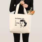 Grammar Lady Watching Bags Grote Tote Bag (Voorkant (product))