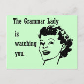 Grammar Lady Watching Briefkaarten (Voorkant)
