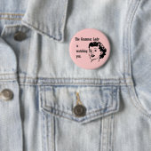 Grammar Lady Watching Buttonnen Ronde Button 5,7 Cm (In situ)