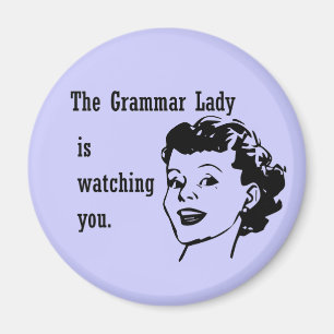 Grammar Lady Watching Magnets Magneet