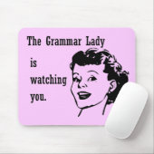 Grammar Lady Watching Mousepad Muismat (Met muis)