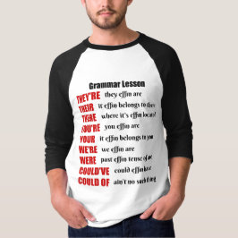 Grammar Lesson Humor, daar zijn ze T-shirt