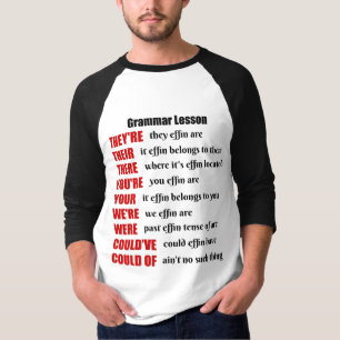 Grammar Lesson Humor, daar zijn ze T-shirt