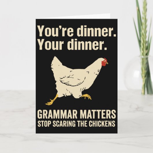 Grammar Matters Stop Scaring The Chickens Kaart (Voorkant)
