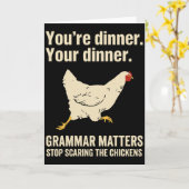 Grammar Matters Stop Scaring The Chickens Kaart (Gele Bloem)