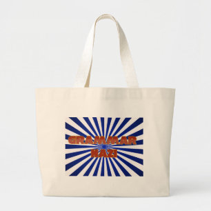 Grammar Nazi Grote Tote Bag