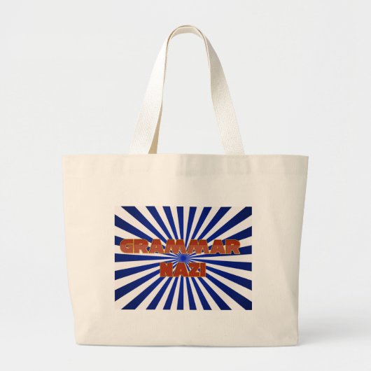 Grammar Nazi Grote Tote Bag (Voorkant)