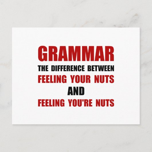 Grammar Nuts Briefkaart (Voorkant)