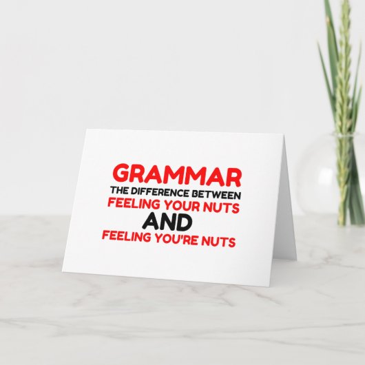 Grammar Nuts Feestdagen Kaart (Voorkant)