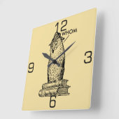 Grammar Owl zegt Whom Vierkante Klok (Hoek)