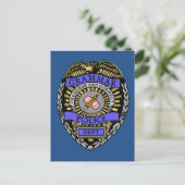 Grammar Police Dept Badge Pencil Eraser Briefkaart (Staand voorkant)
