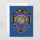 Grammar Police Dept Badge Pencil Eraser Briefkaart (Voorkant / Achterkant)