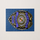 Grammar Police Dept Badge Pencil Eraser Legpuzzel (Horizontaal)