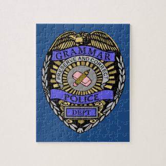Grammar Police Dept Badge Pencil Eraser Legpuzzel