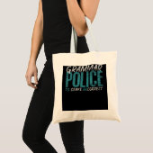 Grammar Police Funny English Teacher Tote Bag (Voorkant (product))