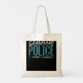 Grammar Police Funny English Teacher Tote Bag (Achterkant)