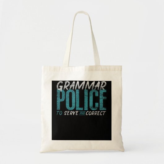 Grammar Police Funny English Teacher Tote Bag (Voorkant)