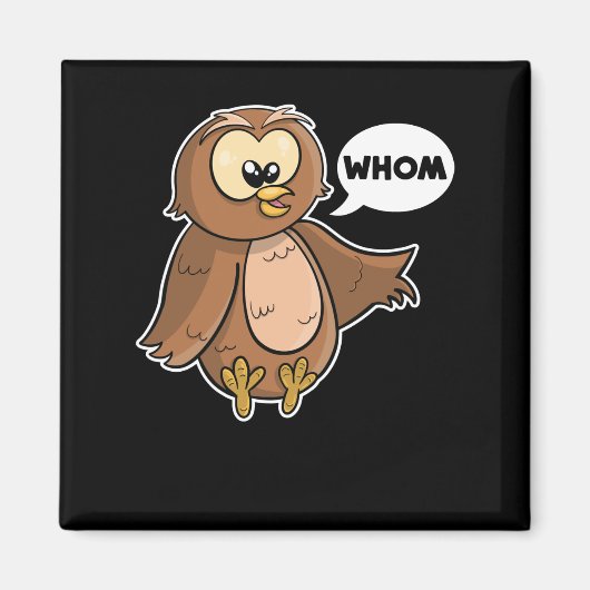 Grammar Police Funny Owl Wie Engels leraar Magneet (Voorkant)