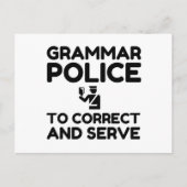 Grammar Police To Correct And Serve Funny Briefkaart (Voorkant)