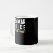 Grammar Police To Serve And Correct Sweatshirt Koffiemok (Voorkant links)