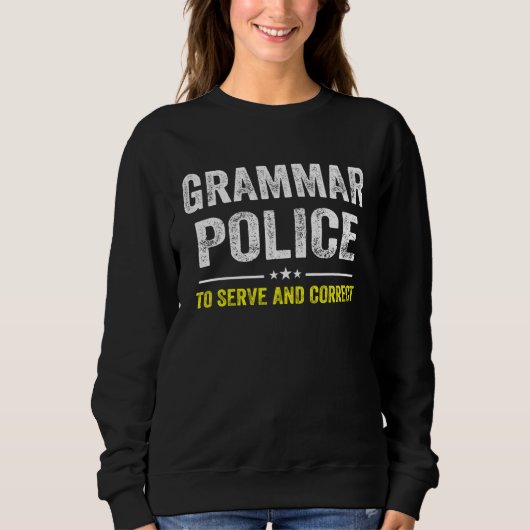 Grammar Police Women and Kids Costume Idea Trui (Voorkant)