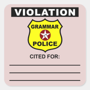 Grammar Politie Citation Sticker