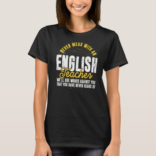 Grammar Politie Engelse leraar Spelling Grammar T-shirt (Voorkant)