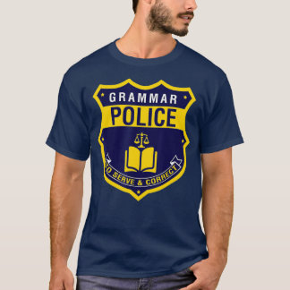 Grammar Politie Grappig Engels Grammar Literair T-shirt