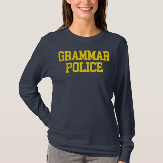 Grammar Politie Lange Mouw T T-shirt (Voorkant)