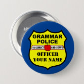 Grammar Politie Leerleraar Button (Voorkant /achterkant)