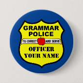 Grammar Politie  Leerleraar Button (Voorkant)