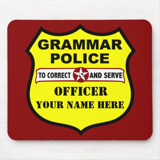 Grammar Politie  Mousepad Muismat (Voorkant)