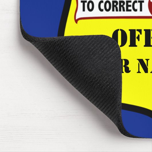 Grammar Politie  Mousepad Muismat (Hoek)