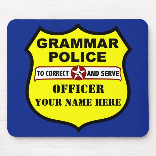 Grammar Politie  Mousepad Muismat (Voorkant)