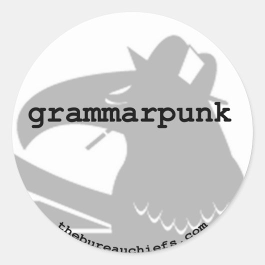 Grammarpunk-Sticker Ronde Sticker (Voorkant)