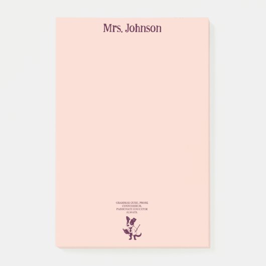 Grammatica Guru Proza Kenner Gedreven Docent Post-it® Notes (Voorkant)