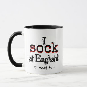 Grammatica-humor en koffie Grappige grammatica-ner Mok