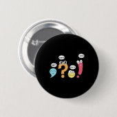 Grammatica Interpunctie Wacht Wat Stop Ermee Ik Be Ronde Button 5,7 Cm (Voorkant /achterkant)