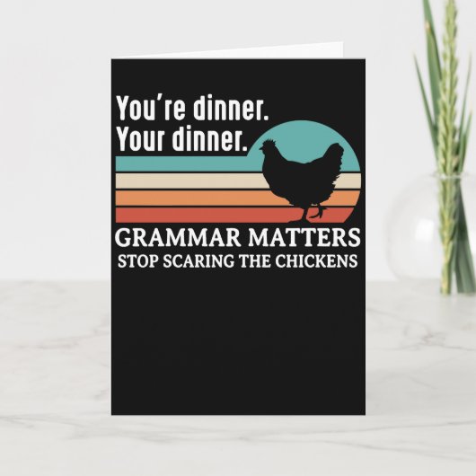 Grammatica is belangrijk Stop met het laten schrik Kaart (Voorkant)