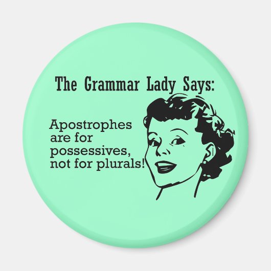 Grammatica Lady Apostrophes Magneten (Voorkant)