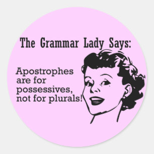 Grammatica Lady Apostrophes Stickers