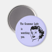 Grammatica Lady kijken magneten (Voorkant / Achterkant)