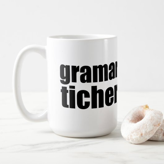Grammatica leraar grap koffiemok (Met donut)