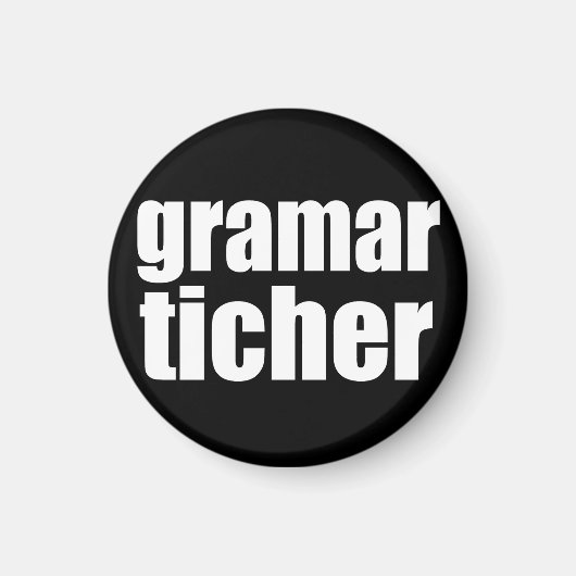 Grammatica leraar grap magneet (Voorkant)