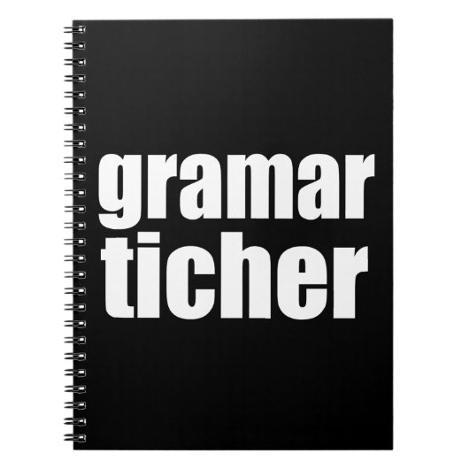 Grammatica leraar grap notitieboek (Voorkant)